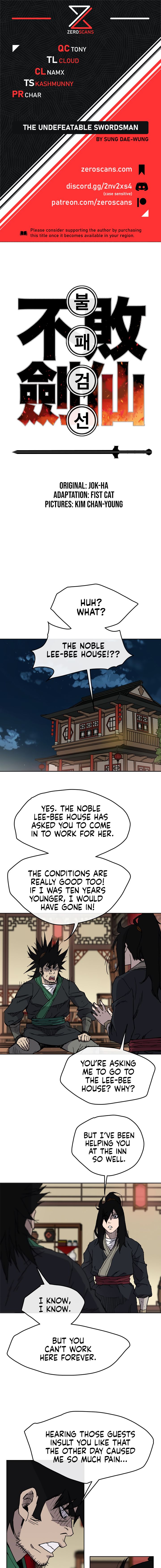 The Undefeatable Swordsman Chapter 14 - Page 1