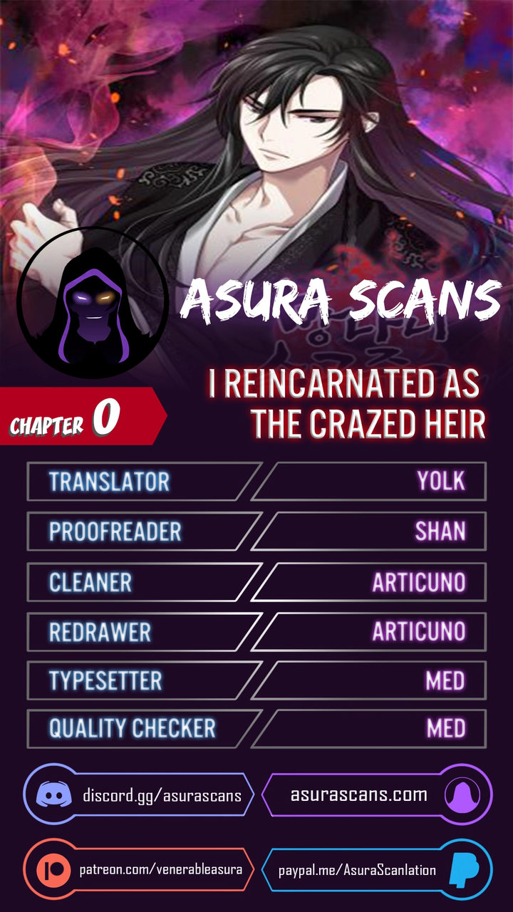 I Reincarnated As The Crazed Heir Chapter 0 - Page 1