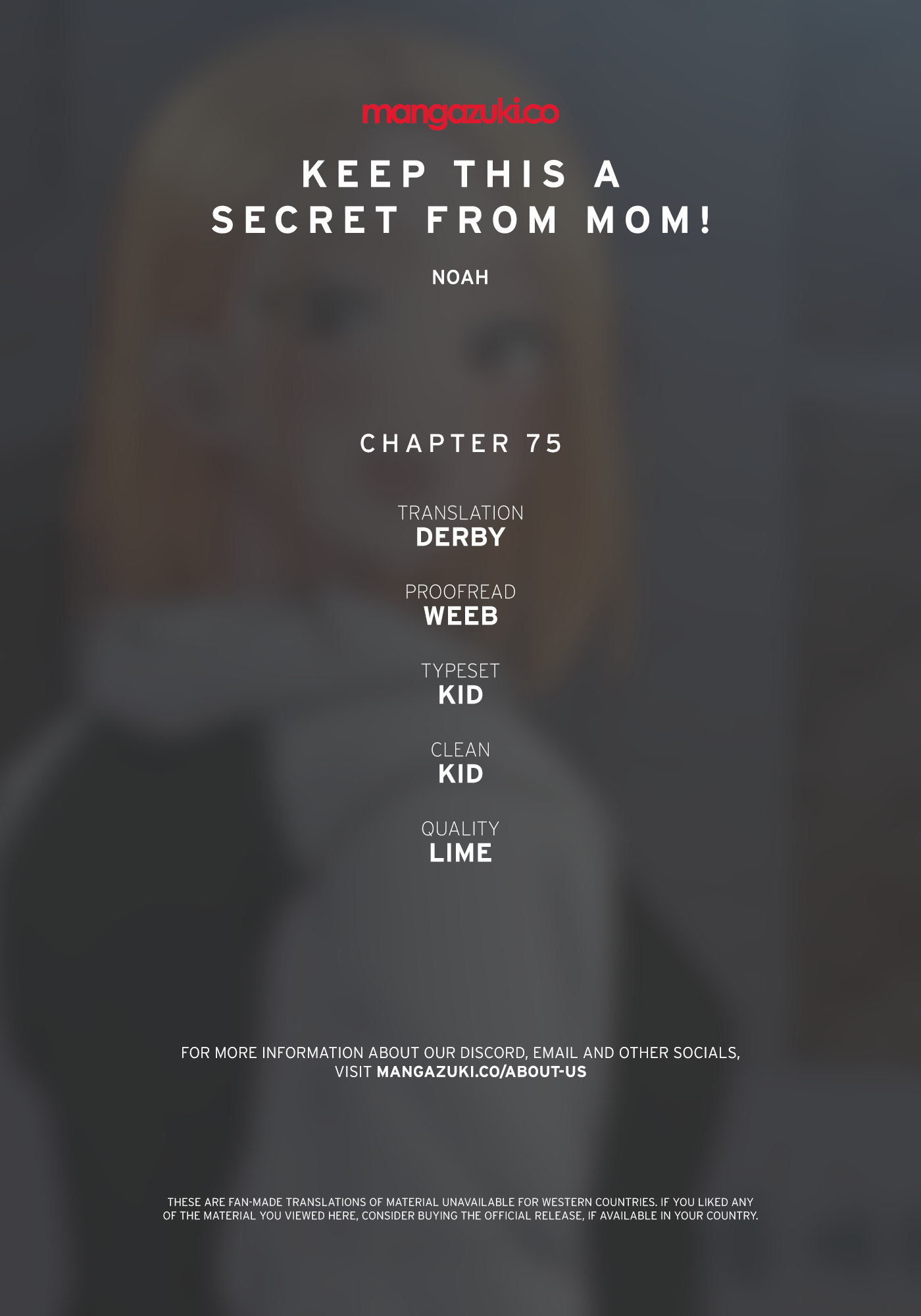 Keep it a secret from your mother! Chapter 75 - Page 1